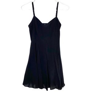 Aritzia Talula Lapinski Fit & Flare Mini Skater Black Sweetheart Dress S…